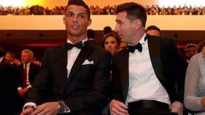 Messi y Cristiano Ronaldo en la Gala del Balón de Oro 2015.