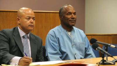 O.J. Simpson looks on during a parole hearing at the Lovelock Correctional Center in Lovelock, Nevada on July 20, 2017.Former American football star O.J. Simpson has spent nearly nine years in prison. A Nevada parole board is holding the hearing to decide whether the former National Football League (NFL) star and actor should be released from prison. / AFP PHOTO / POOL / Jason Bean / RESTRICTED TO EDITORIAL USE - MANDATORY CREDIT 'AFP PHOTO /POOL/ Jason Bean' - NO MARKETING NO ADVERTISING CAMPAIGNS - DISTRIBUTED AS A SERVICE TO CLIENTS