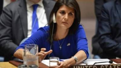 Nikki Haley, embajadora de Estados Unidos ante la Organización de Naciones Unidas (ONU). Foto AFP