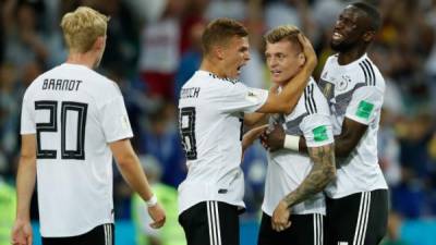 La Selección de Alemania se impuso 2-1 a Suecia y revivió en el grupo F del Mundial de Rusia.