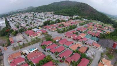 Esta es la residencial Brisas del Merendón, ubicada en la 33 calle del sector sureste. Foto Drone: Yoseph Amaya