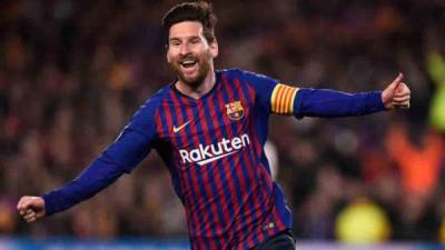Lionel Messi fue la figura del Barcelona en la serie ante Manchester United. FOTO AFP.