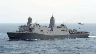 El USS San Antonio ya se encuentra en aguas del Mediterráneo, según fuentes.