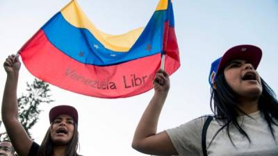 Las protestas fueron violentas durante todo el día en Venezuela.AFP