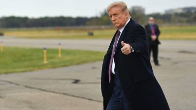 Trump viajó a Nueva Jersey esta tarde para participar en un evento de recaudación de fondos para su campaña electoral./AFP.