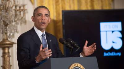 El presidente estadounidense Barack Obama brindó un discurso sobre la violencia sexual en los campus universitarios de su país.
