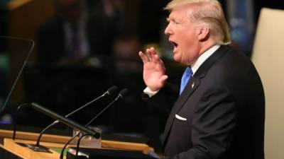 El presidente de Estados Unidos Donald Trump en su intervención en la Asamblea General de la ONU.