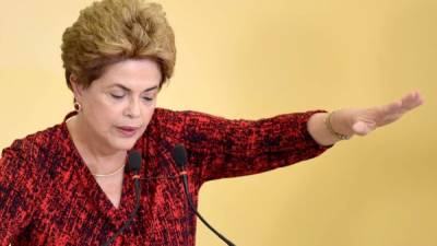 El pleno del senado deberá decidir entre el miércoles y jueves si Dilma Rousseff es separada. Foto: AFP