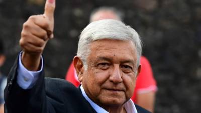 Andrés Manuel López Obrador es el favorito para ganar la presidencia de México, según los sondeos de intención de voto./AFP.