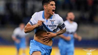 El joven Joaquín Correa festejó el gol de la victoria de Lazio.