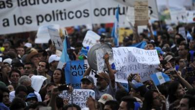 Las protestas en Guatemala por la corrupción en el gobierno han caracterizado los últimos días. foto: Foto: AFP