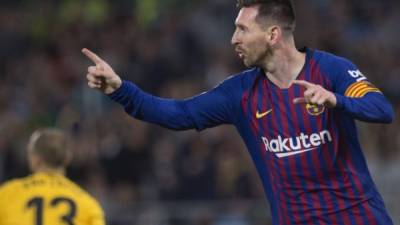 Messi fue la gran figura del Barcelona ante Betis al marcar un hat-trick.FOTO AFP.
