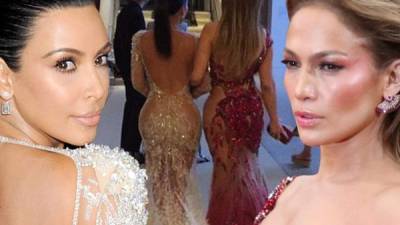 Kim Kardashian y Jennifer López en la gala de los MET.