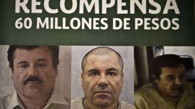 Una millonaria recompensa se pedía por la recaptura de 'El Chapo Guzmán'.