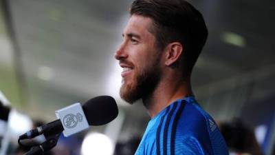 Sergio Ramos dio declaraciones ante los medios en Valdebebas.