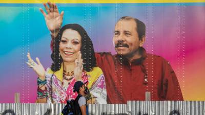 El presidente de Nicaragua, Daniel Ortega, y su esposa, la vicepresidenta Rosario Murillo.