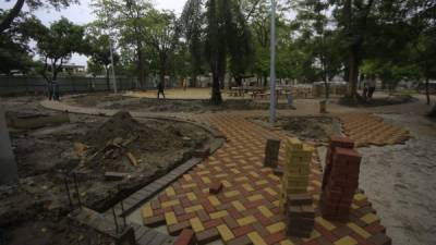 Los trabajos en el parque Las Palmas están avanzados.
