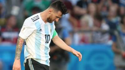 Messi no pudo evitar la eliminación de Argentina en el Mundial. FOTO AFP