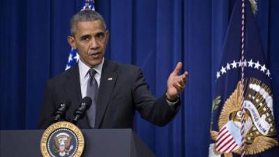El presidente de Estados Unidos, Barack Obama, durante su discurso antes de proceder a la firma la nueva ley educativa en la Casa Blanca en Washington el pasado jueves. EFE