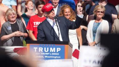 Donald Trump es el único candidato en lista en la carrera a la Casa Blanca por el Partido republicano. Foto: AFP