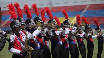 Las bandas marciales se lucieron. Foto: Javier Rosales