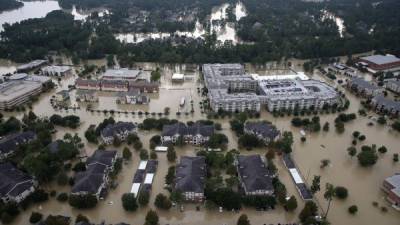 Una panorámica que muestra las “épicas” inundaciones que han obligado a que más de 32,000 personas se refugien en albergues.