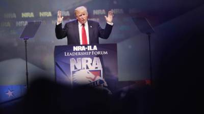 Donald Trump recibió el respaldo de la NRA. AFP