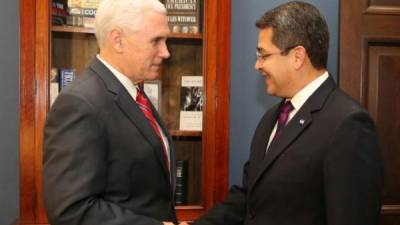 El mandatario hondureño se reunió con el vicepresidente estadounidense, Mike Pence, la semana pasada en Washington.