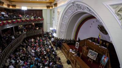 Vista general de la segunda sesión plenaria de la Asamblea Nacional Constituyente el 8 de agosto de 2017, en Caracas (Venezuela). EFE