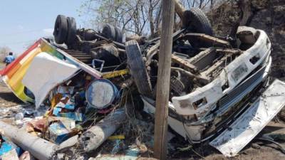 En el accidente murió el conductor del camión.