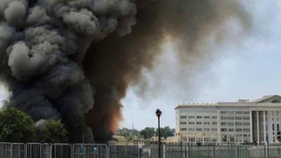 La imagen falsa mostraba una columna de humo cerca del Pentágono, en Estados Unidos.