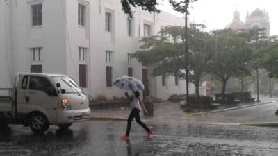 Imagen de archivo de lluvias en San Pedro Sula. Foto diario La Prensa.