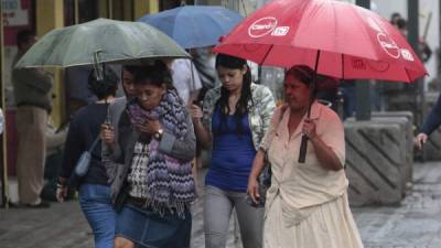 El frentr frío dejará lluvias en la zona norte de Honduras.