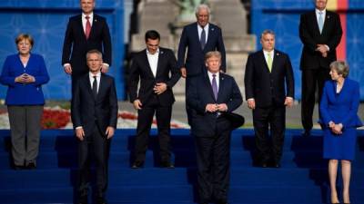 Los aliados habían discutido durante su cena de trabajo del miércoles los principales desafíos globales a los que se enfrentan, como la situación en Oriente Medio, el Norte de África o Corea del Norte. Foto: AFP