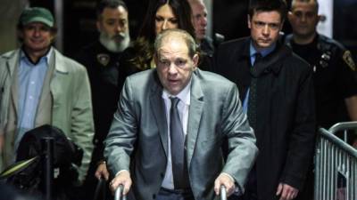 Harvey Weinstein en su segundo día de juicio por agresión sexual en la corte de Nueva York.AFP