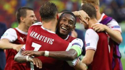 Austria por primera vez en su historia jugará octavos de final en la Euro. Foto AFP.