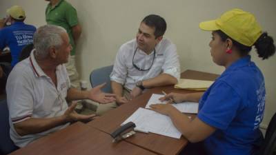 Hernández en su visita a Choluteca.