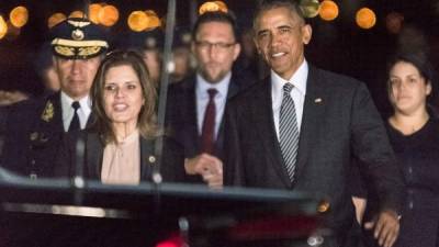 El presidente Obama a su llegada a Lima para participar en la cumbre del Foro de Cooperación Asia-Pacífico.