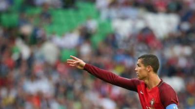 El jugador portugués Cristiano Ronaldo, durante un partido de la Copa Confederaciones, antes de ayer en Kazan, Rusia. EFE