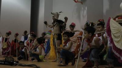 Los niños realizaron coreografías, dramas y recitales para ofrecer un “show” muy entretenido al público.