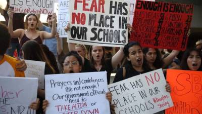 Las protestas contras las armas se concentraron en la localidad de Fort Lauderdale, Florida.