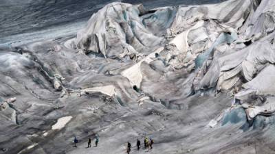 El glaciar Ródano es uno de los lugares más emblemáticos de los alpes suizos. Foto: EFE