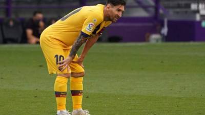 Lionel Messi y sus compañeros del FC Barcelona tendrán una semana de descanso. Foto AFP.