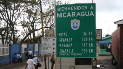 Paso fronterizo de Guasaule, entre Nicaragua y Honduras.