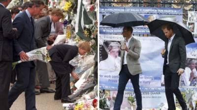 Los príncipes William y Harry recuerdan a su madre, la princesa Diana/ Foto AFP.