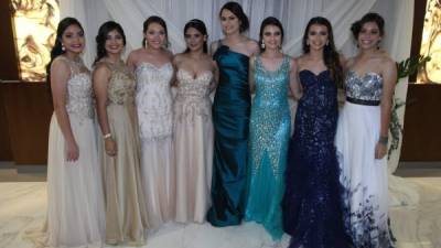 Claudia y Andrea Mejía, Kimberly Dox, Isabel Andino, Diana Gómez, MaFer Sagastume, Mariam Gómez y Valeria Tomé.