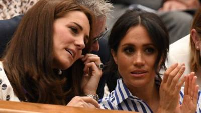 Las concuñas Kate Middleton y Meghan Markle. Foto AFP.