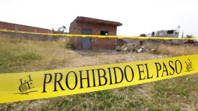 Vista del predio en el que fue hallada la fosa clandestina, en el municipio de Tlajomulco, en el estado de Jalisco.