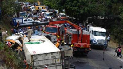 Imagen de archivo de un accidente ocurrido en el sur de Honduras.