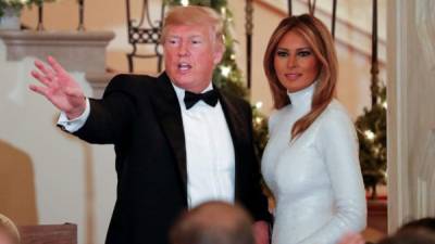 Trump y Melania durante un evento navideño en la Casa Blanca el pasado sábado./AFP.